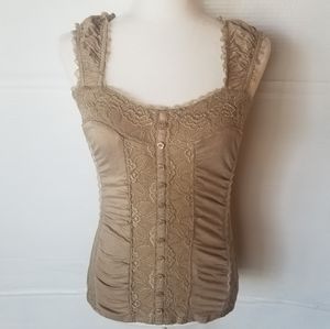 BODY CENTRAL WOMENS LACE TANK TOP